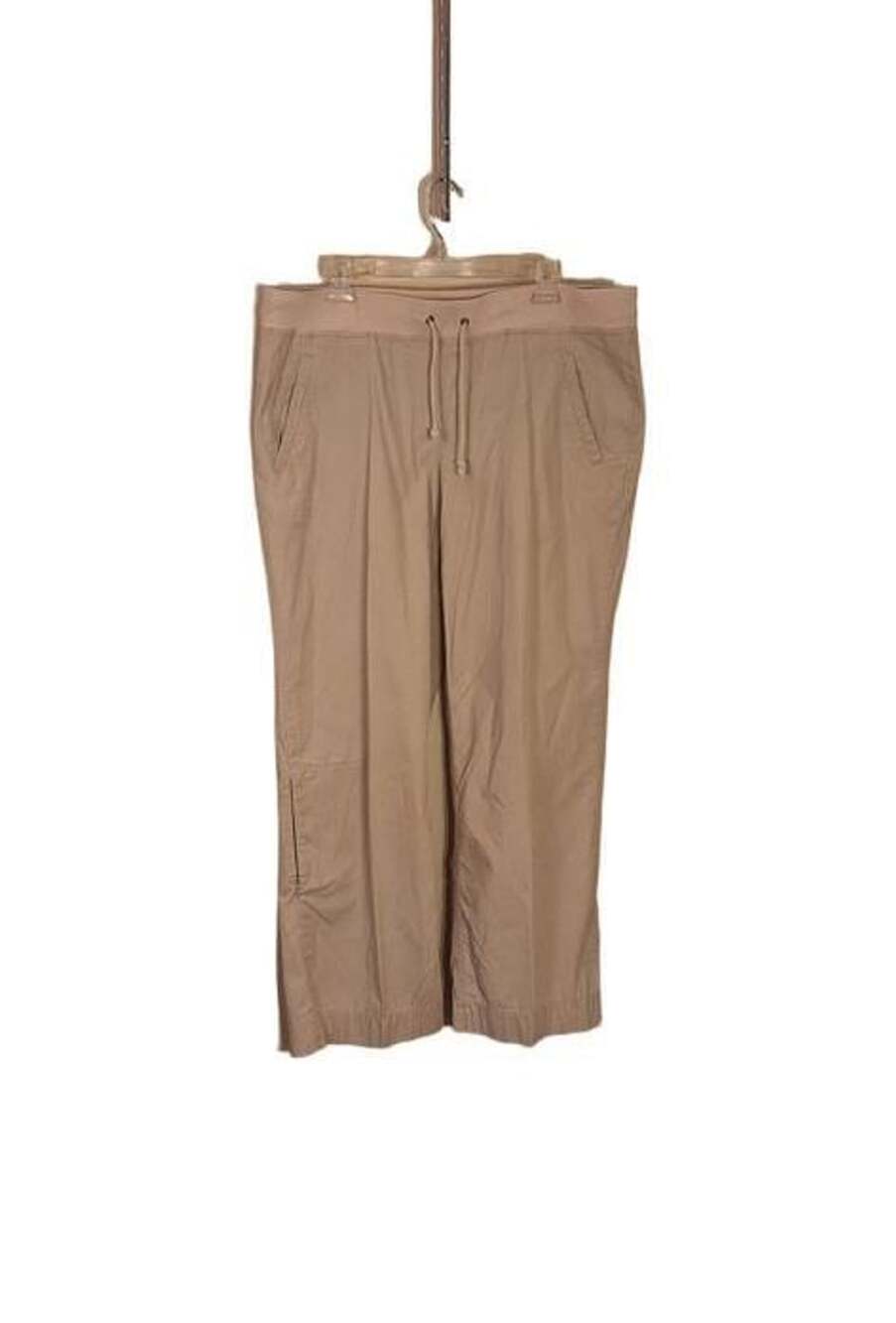 SCOTTeVEST Womens XL Tan Khaki Travel Pants 
Stretch Waist,5 Pockets